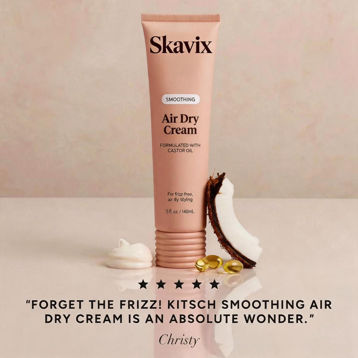SKAVIX™ 24-Hour Frizz Control Air Dry Cream – Smooth, Define & Style Without Heat