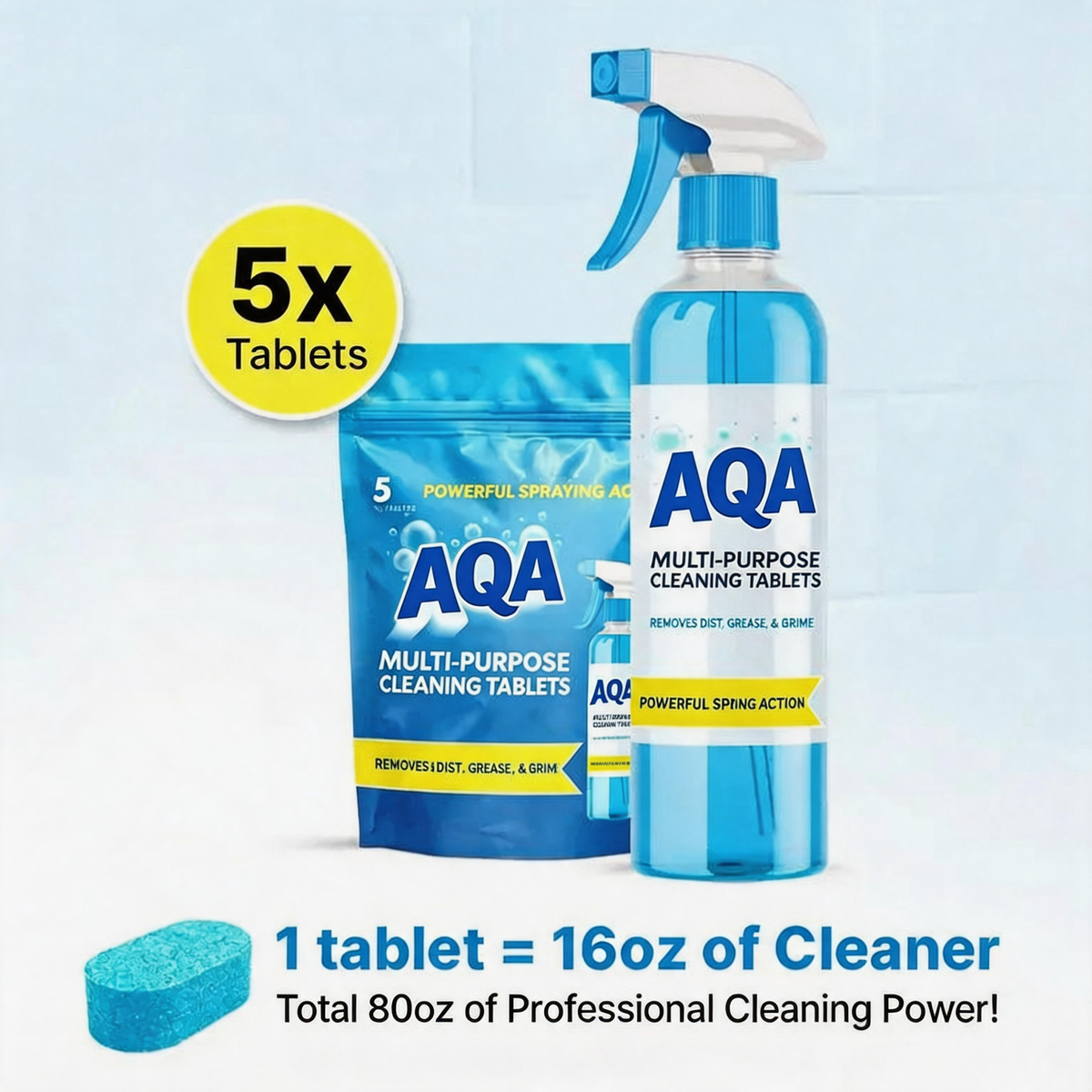 AQA™ 29-in-1 Multi-Purpose Cleaning Tablets – One Cleaner for Your Whole Home