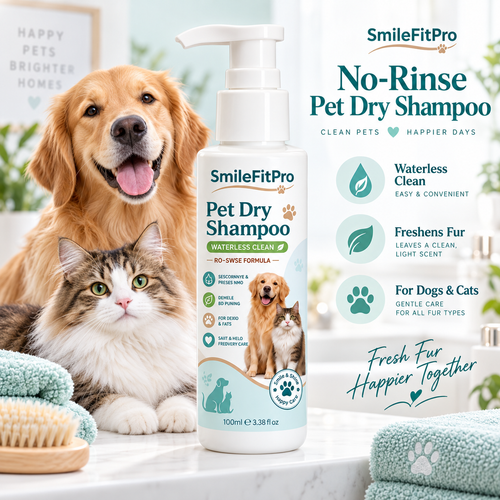SmileFitPro™ Rinse-Free Pet Shampoo Mousse – Waterless Clean, Deodorize & Freshen Dogs & Cats