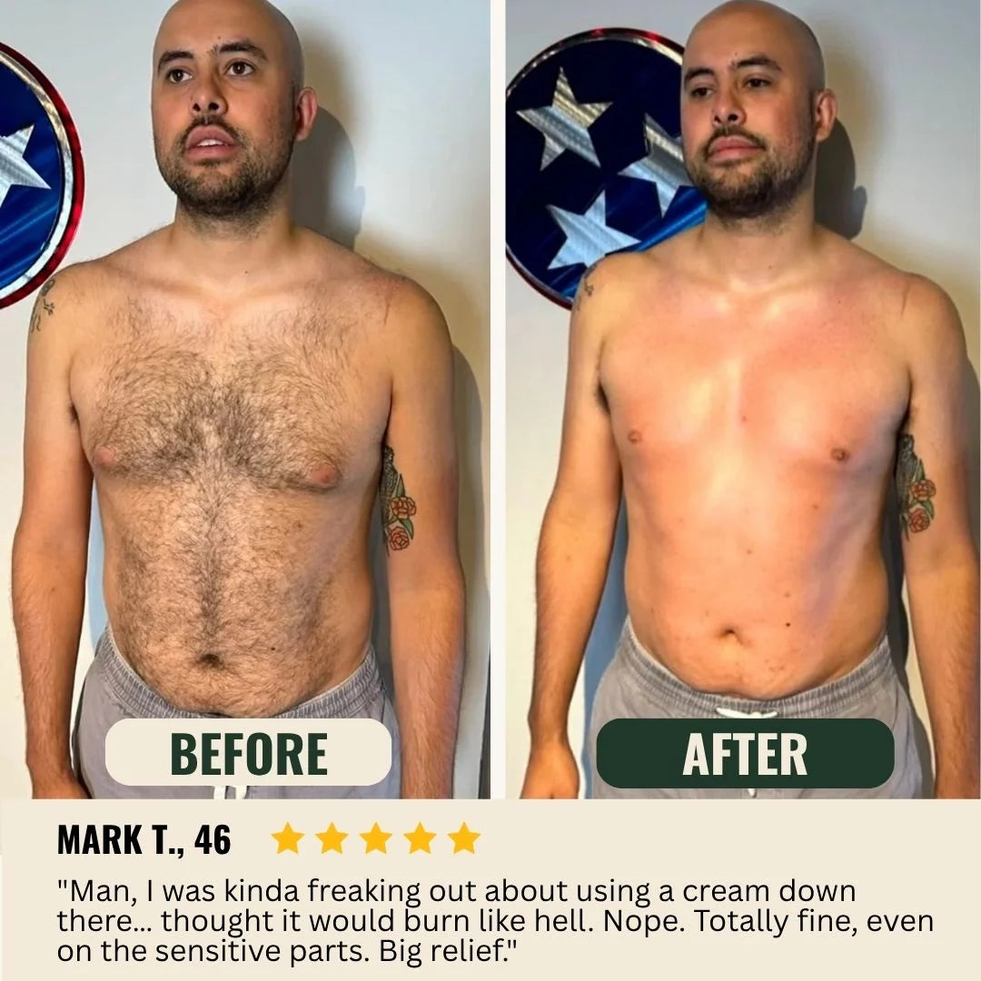 BBOJI™ 5-Minute Men’s Hair Removal Cream – Razor-Free Smooth Skin for Body & Intimate Areas