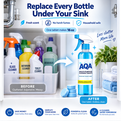 AQA™ 29-in-1 Multi-Purpose Cleaning Tablets – One Cleaner for Your Whole Home